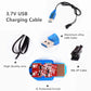 2 Pack 3.7V 600mAh Li-ion Rechargeable Battery 1450cell with USB Charger Cable for Double Sided Rotating Tumbling Amphibious RC