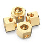 COOWOO Brass Wheel Hex Hub 8mm(+4mm) Extenders Adaptor for 1/10 RC Crawler Car TRX4, TRX6 Upgrade Parts