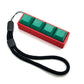 Four-Button Clicky Mechanical Switch Fidget Toy | Stim Toy, Stress Relief, Adhd (Red Base, Dark Forest Green Keycaps)