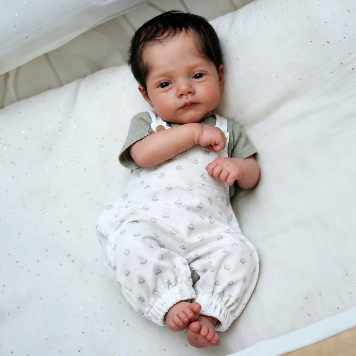 SCOM Realistic Reborn Baby Dolls  18 Inch Lifelike Newborn Baby Dolls Adorable Boy, Real Life Baby Doll with Accessories, Soft 
