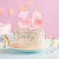 ElekFX 30th Birthday Candles for Cake, Pink Bow Number Cake Candles, 2.76 inch Number Happy Birthday Candle, Cake Topper Decorat