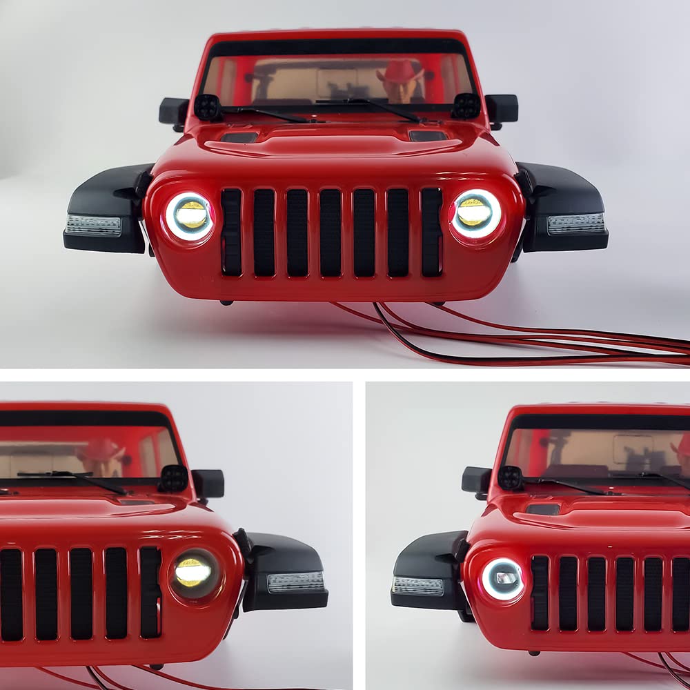 1/10 Rc Car Angel Eyes 22Mm Led Lights Headlights For Axial Scx10 Iii Axi03007 Rc Crawler Car Upgrades