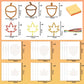 Zliisang 24PCS Make You Own Fall Crafts Kit Bulk Maple Leaf Acorn Paper Suncatchers DIY Kit for Autumn Thanksgiving Classroom Ac