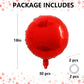 TONIFUL 30Pcs 18 Inch Round Balloons Large Red Round Shape Foil Ballons Big Red Round Helium Mylar Decorations for Birthday Wedd