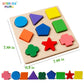 Gybber&Mumu Preschool Colorful Wooden Shape Puzzle