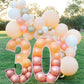 3Ft Mosaic Balloon Frame Number 0 Pre-Cut Kit Thick Foam Board Decoration For Birthdays Anniversary Baby Shower