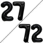 Goer Number 27 Balloons For 27Th Birthday Party Decorations,42 Inch Jumbo Foil Helium 72 Balloons For 72Nd Birthday Party Decoration (Black)