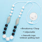 Qimgic 2Pcs Baby Teething Necklace For Mom To Wear, Babies Nursing Necklaces For Kids, Sensory Teether Toys For Toddlers Childre