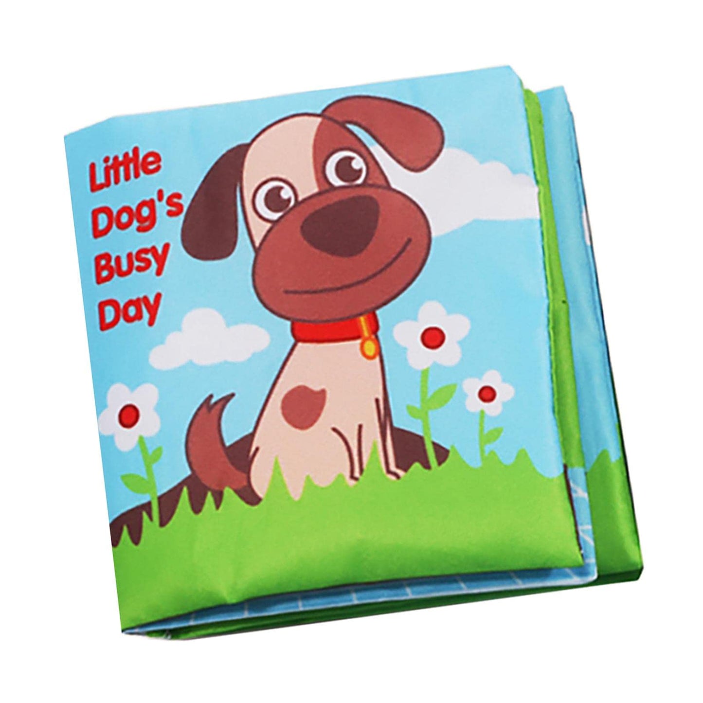 Atorse Crinkle Cloth Book Educational Sensory Toy Car Airplane Toy For Newborn Dog