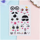 Diyfixlcd 16pcs Cute Cartoon face Stickers Expression Stickers with Colorful Eyes Nose Mouth Creative Stationery Sticker for Sui