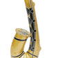 Smiffys Inflatable Saxophone, Gold 55Cm/22In, Funny Fancy Dress, Comedy Dress Up Accessories