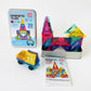 Peppypod Mini Magnetic Tiles  32 Pcs With Car | Age 3 4 5 6 7 Years | Tin Storage Case | Stem Building Toy | Educational | Cons