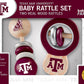 Babyfanatic Wood Rattle 2 Pack - Ncaa Texas A&M Aggies - Officially Licensed Baby Toy Set