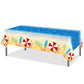 Lide Road 2 Pcs Summer Beach Tablecloth Hawaiian Decorations Disposable Plastic Pool Tablecloth Table Cover for Picnic Beach The