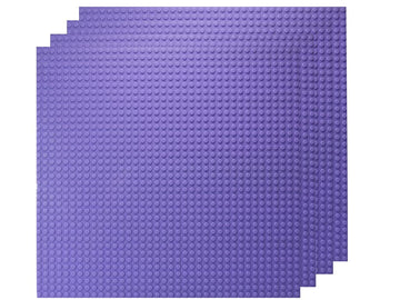 Slabdreamlab 12''X12'' Baseplate For All Major Building Bricks And Blocks (Pastel Purple, 4-Pack)