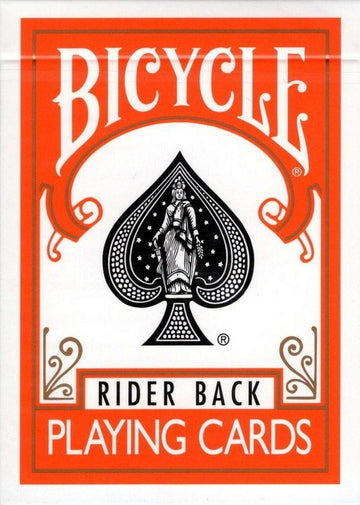 Bicycle Orange Rider Back Playing Cards Poker Size Deck Uspcc