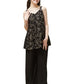 Curly Tales Alpha GirlS Black Sleeveless Silk Embroidered Kurti Plazzo| Ethnic Wear