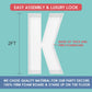 JW Passion 2FT Letter K Mosaic Balloon Frame - Fillable Letters Kit for Birthday Party & Wedding Decor