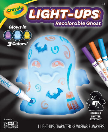 Crayola Light-Ups - Ghost, Light Up Toy Ghost, Reusable Coloring Halloween Toy, Cute Halloween Ghost Decor, Halloween Craft