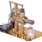 Hot Air Stirling Engine Motor Model Stirling Engine Kit  Single-Cylinder Metal Stirling Engine External Combustion Engine Motor DIY Hot Air Engine Gift of Air for mature-themeds Desktop Educational Toy (A)