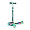 Lifemaster 3-Wheel Kids Scooter With Multi-Color Lights On Deck & Wheels - 5-Height Adjustable Handlebar, Wide Anti-Slip Deck, C