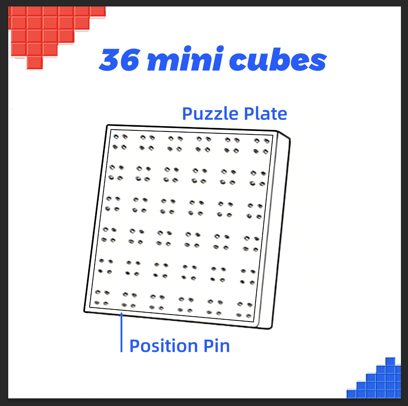 Gan Mosaic Cube, 6X6, 36 Pc 3X3 Mini Cubes With Puzzle Plate, With Puzzle Plate, Magic Cube Puzzle Toy For Kids Adults