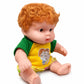Cute Baby Doll with Curly Hair | Soft Vinyl Rubber Toy | 19 cm Educational Pretend Play Doll for Kids (3+ Years)