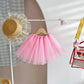 Bgfks Tutu Skirt For Girls,5 Pack Princess Party Favor Dress Skirt Set With Hairclips For 2-8 Years.(Pink)