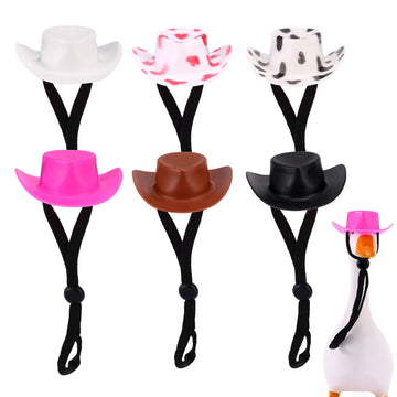 Lyreh 6pcs Mini Desk Goose Headwear  7 Inches Magnetic Porch Goose Outfit Magnetic Statue Keychain Clothes Costume Mini Hat for Desk Classroom Decoration Desktop Accessories