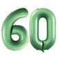 Goer Number 60 Balloons For 60Th Birthday Party Decorations,42 Inch Jumbo Foil Helium Balloons For 60Th Anniversary (Sage Green)