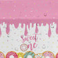 Xigejob Donut Sweet One Birthday Party Tablecloth Decorations for First, Disposable Pink Donut 1st Birthday Party Supplies Table