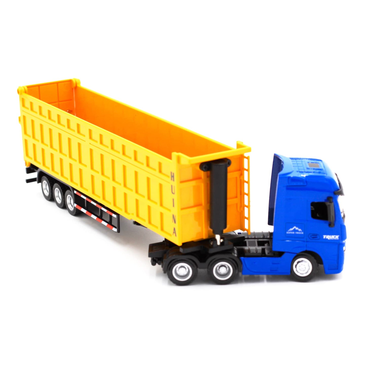 Qcar Dump Trailer Truck Vehicles Toys,1:50 Scale Dump Truck with Trailer, Toy Trucks for Kids