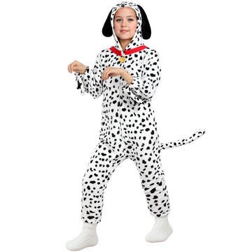 Giftinbox Toddler Dalmatian Costume Kids,Dog Costume For Kids,Unisex Spotted Dog Onesie Costume