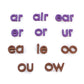 Junior Learning Vowels Print Rainbow Set of 28, White, 1.96 H x 5.91 L x 7.8 W (JL602)