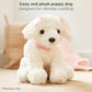 Bearington Sassy Plush Stuffed Animal White Puppy Dog 10 Inches