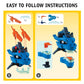 Bloco Toys Treasure Keeper Dragon | Stem Toy | Diy Building Construction Set (240 Pieces), Grey, Blue, Orange