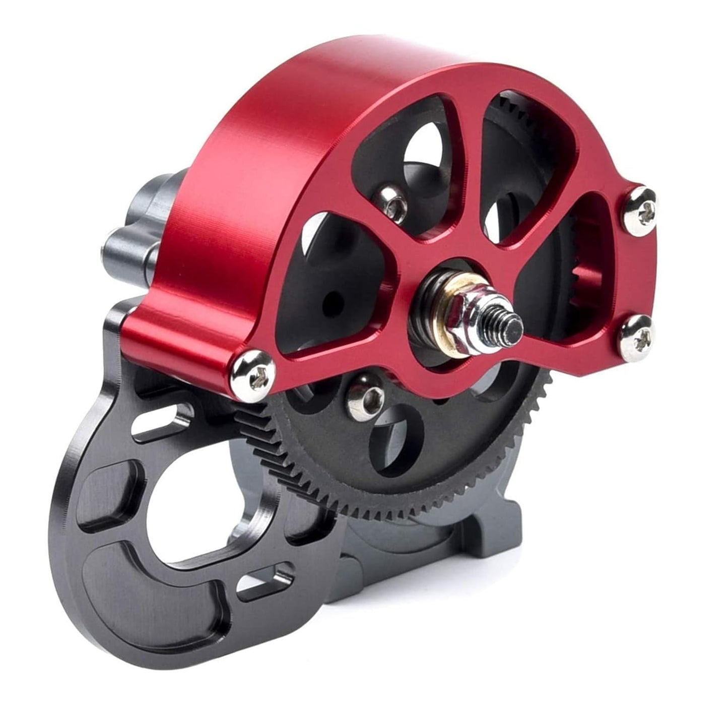 SecosAutoparts Full Metal Assembled Transmission Case Center Gearbox with Steel Gear Set for 1/10 Scale RC Axial SCX10 Crawler C
