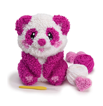 Playmonster Yarnimals — Panda — Loop Your Own Panda — Craft Kit — Make Your Own Animal Toy — Ages 8+