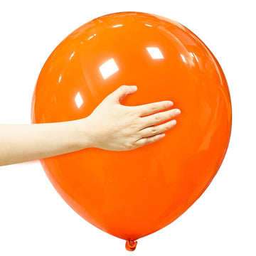 18 Inch Orange Balloons 12 Pack Large Latex Party Balloons Round Helium Balloon For Halloween Birthday Party Anniversary Festiva