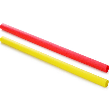 Hollowfly 2 Pcs Pool Noodles Floating 1.6 x 40 Inches Small Pool Noodles Foam Tube Hollow Floating Training Device Swimming Craf