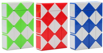 Snake Magic Speed Cube Speed Twist Brain Puzzle Cube Brain Teaser Toys for ADD ADHD Anxiety and Autism mature-themed Children by SHUYUE (3 Pack Mix)