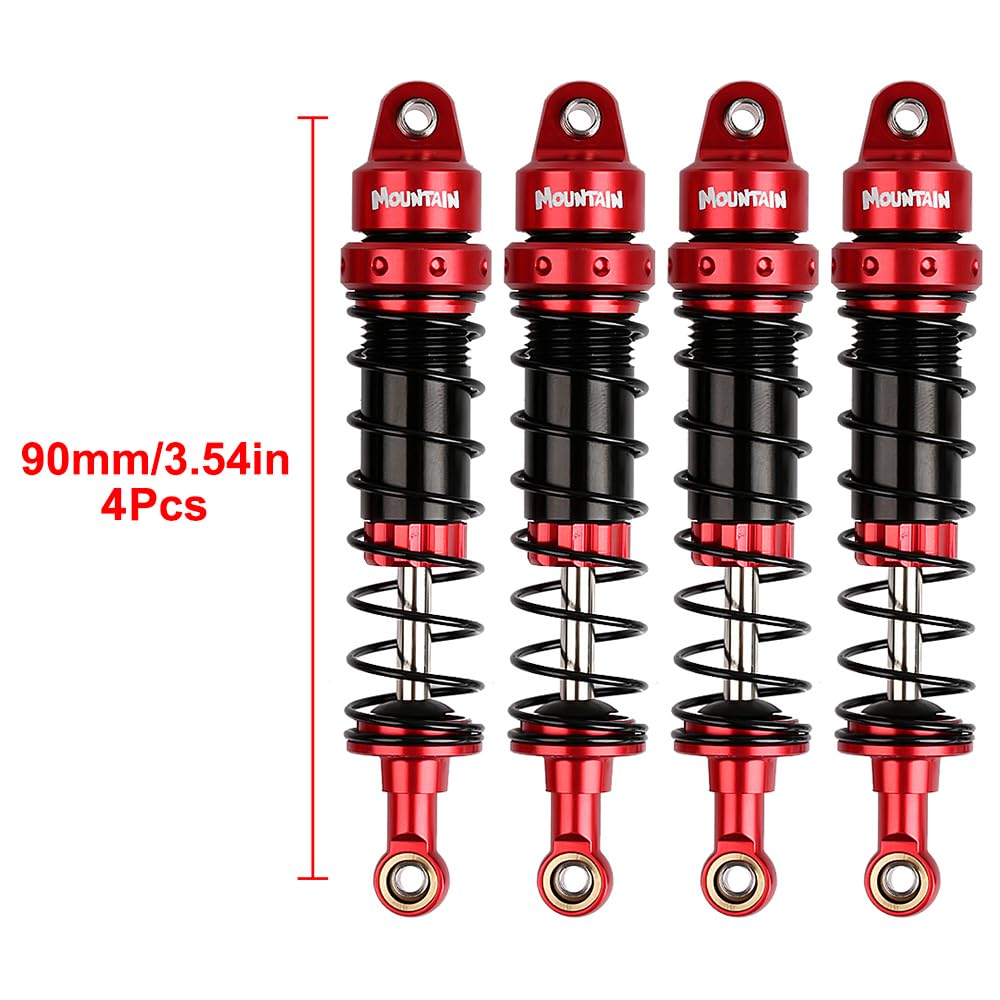 INJORA RC Shock Absorber Set 4pcs RC Dampers for 1/10 RC Crawler Axial SCX10 90046 AXI231017 TRX-4 D90 (90mm)