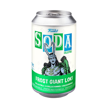 Funko Vinyl Soda: Marvel Friday What If - Frost Giant Loki - 1/6 Odds For Rare Chase Variant - Marvel Comics - Collectable Vinyl
