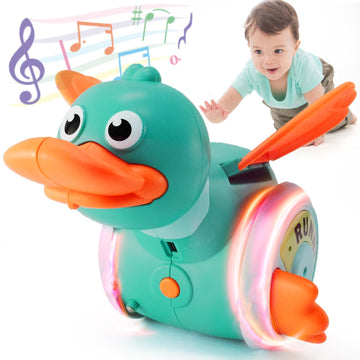Sizobi Baby Musical Duck Toys - Infant Tummy Time Toys with Music & Lights for 0-3, 3-6, 12 Months & 1-2, 3-4 Years Old Boys & G