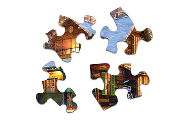 Springbok - Rocky Mountain Christmas - 1000 Piece Jigsaw Puzzle- Cabin In The Woods Nestled In The Mountains