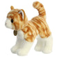 Aurora® Miyoni® Orange Tabby Cat Stuffed Animal - 10" Lifelike Detail, Polyester