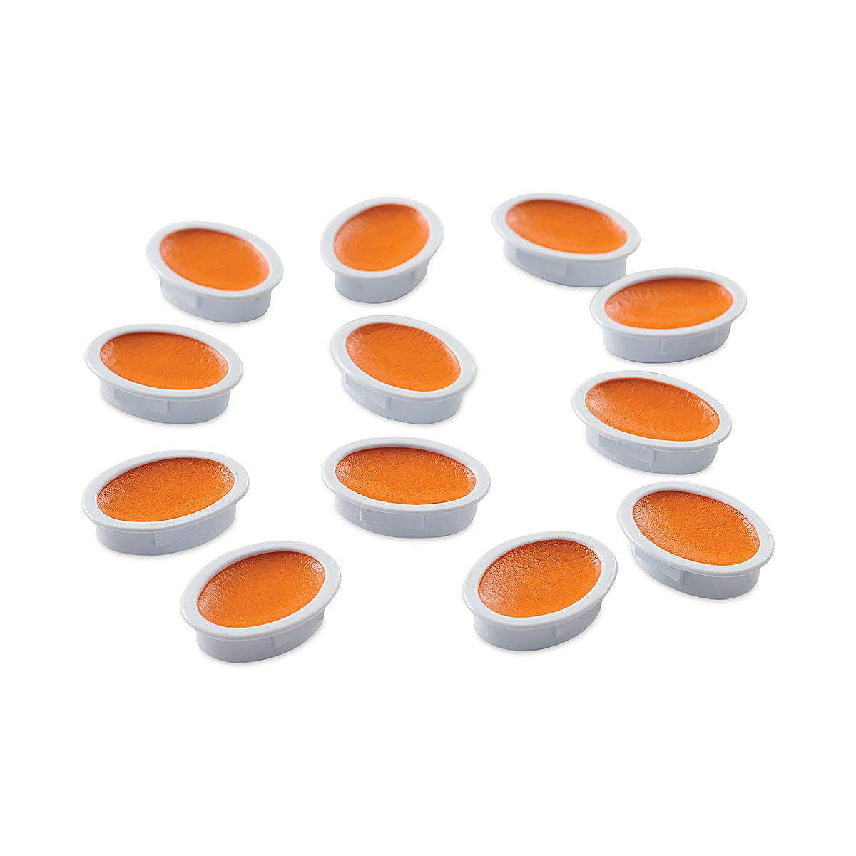 Dixon Prang Watercolor Refills, Yellow Orange Oval Refill, Pack Of 12 (00811)