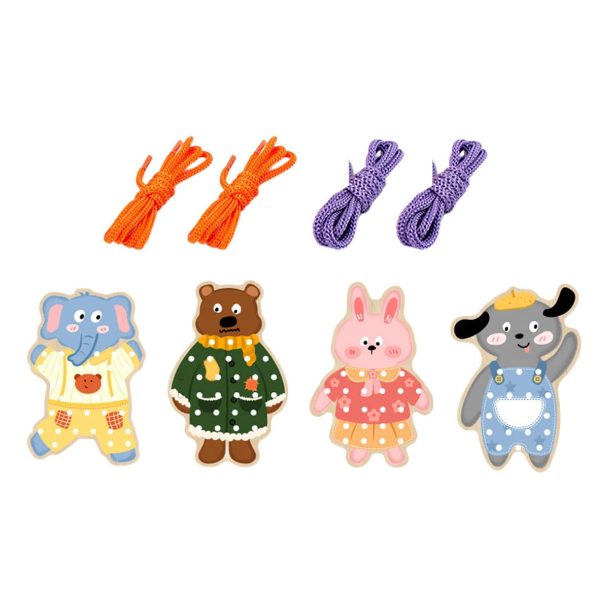 ILSMYSUTRA Wooden Lacing Toy Animal Theme Preschool for Age 3 4 5 6 Children Girls Boys Animals|Toys for Baby|Developmental Baby