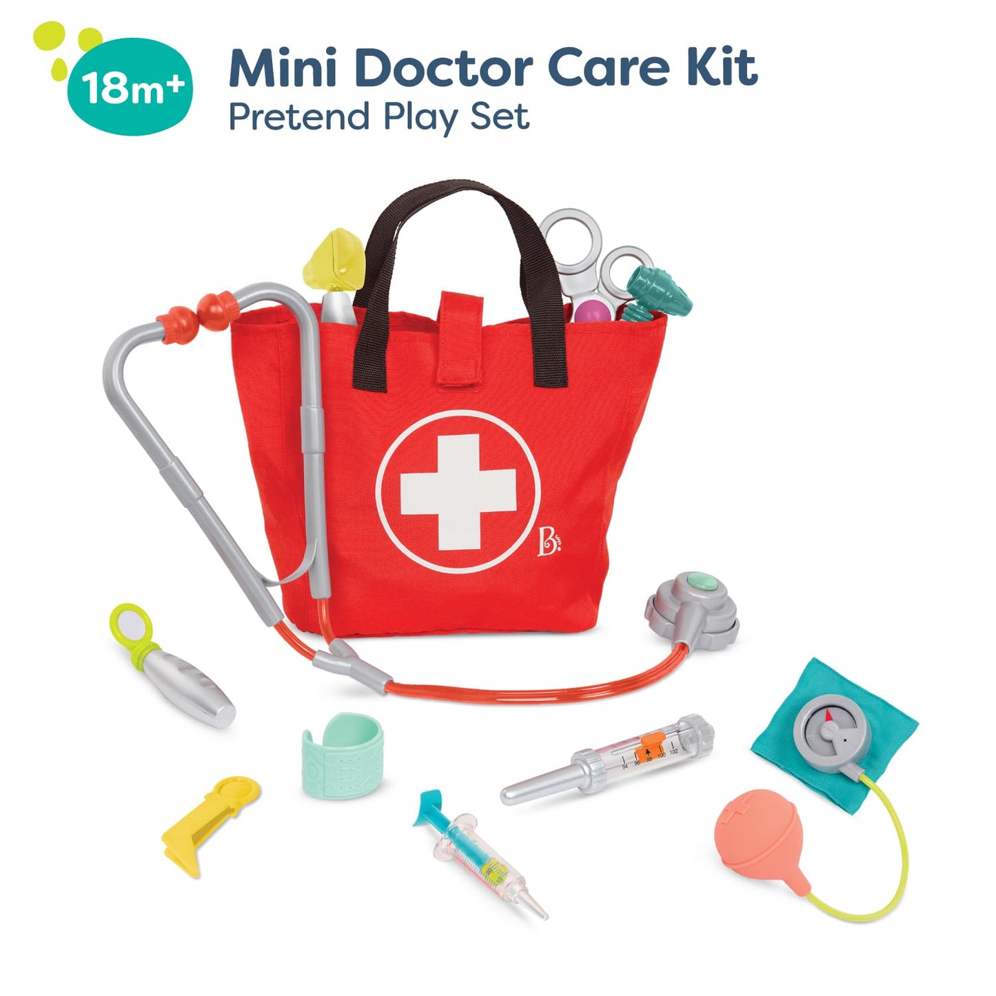 B. toys- Mini Doctor Care Kit- Pretend Play Doctor Play Set - Realistic Doctor Tools - Pretend Play Set for Toddlers, Kids - Edu