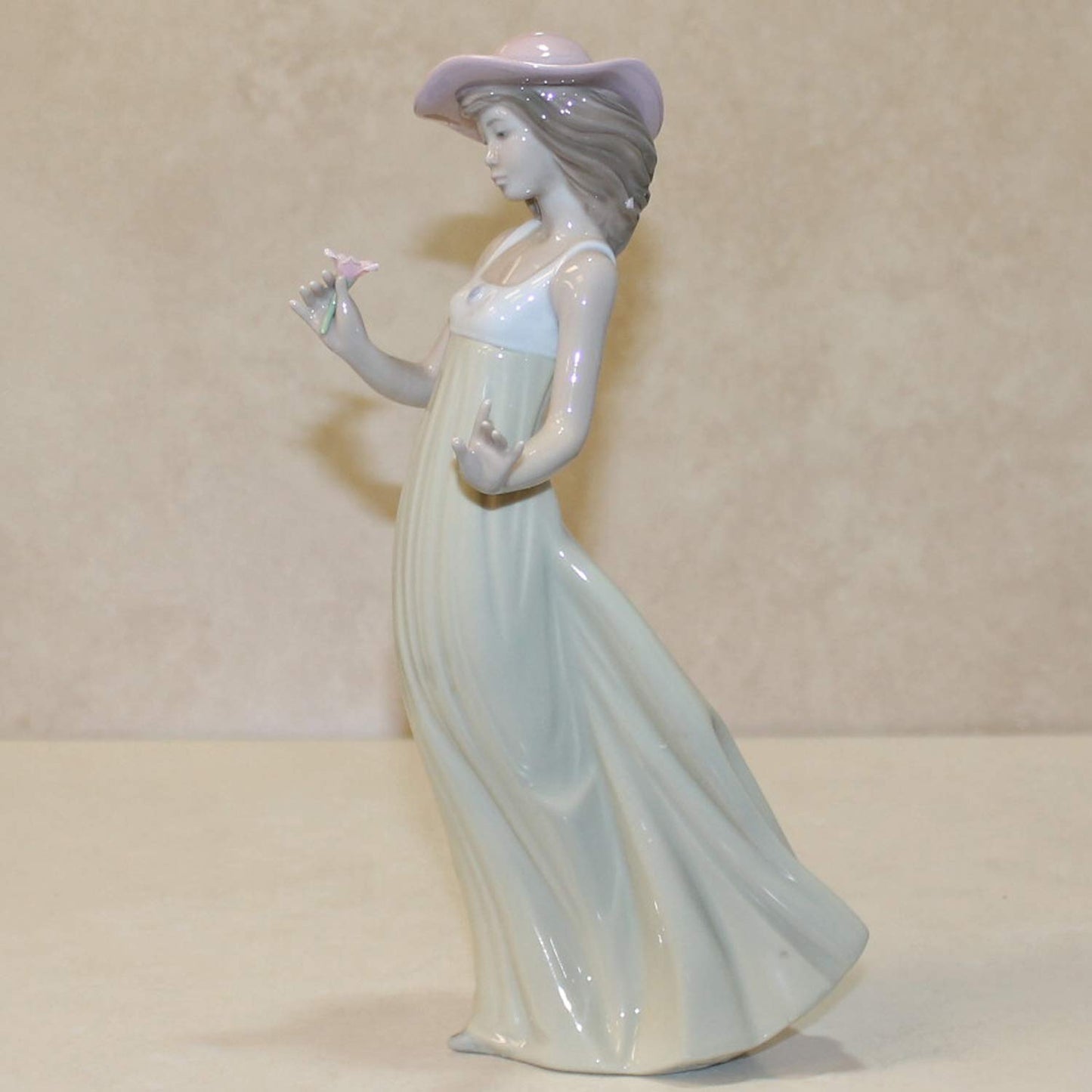Lladro Nao Collectible Porcelain Figurine: Gentle Breeze - 10' Tall - Girl/Young Lady